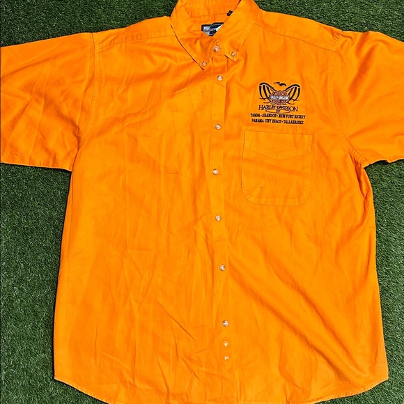 Harley-Davidson Florida Bright Orange Shirt with Embroidery - Picture 2 of 3